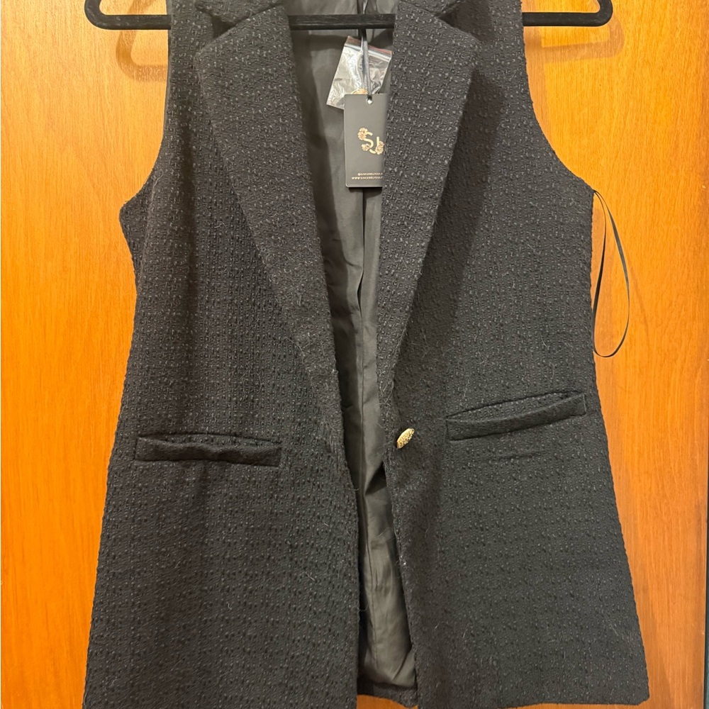 Sincerely Jules Textured Black Women's Vest